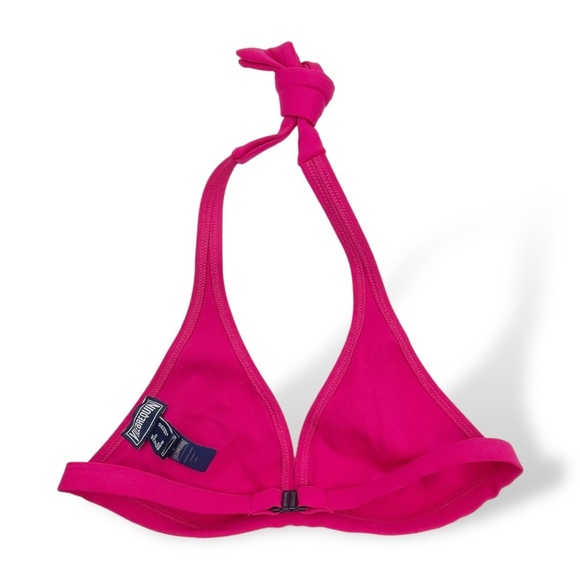 Vilebreouin Solid Water Pink Halter Bikini Top - Picture 8 of 10